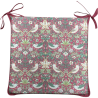 Cuscino Quadrato Strawberry Thief Crimson | Cuscini Quadrati Floreali Rossi