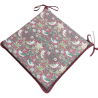 Coussin de siège carré Strawberry Thief Crimson | Coussins de siège carrés floraux rouges