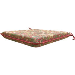 Cuscino Quadrato Strawberry Thief Crimson | Cuscini Quadrati Floreali Rossi