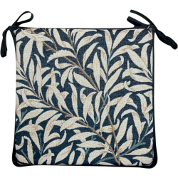 Vierkante Zitkussen Wilgenloof Ebony Tapestry| William Morris Zitkussens