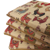 Coussins de siège carrés en tapisserie Llama | Coussins de siège carrés en tapisserie à motif animal