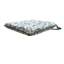 Coussin de Siège Carré Willow Bough Azure Tapestry | Coussins de Siège à Motifs Bleus