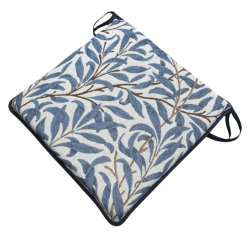 Coussin de Siège Carré Willow Bough Azure Tapestry | Coussins de Siège à Motifs Bleus