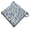 Quadratisches Sitzkissen Willow Bough Azure Tapestry | Blau gemusterte Sitzkissen