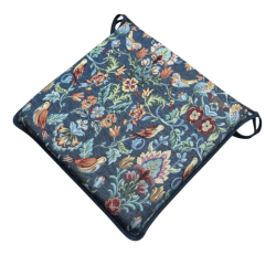 Cuscino Quadrato William Denim Tapestry | Cuscini per Seduta a Tappezzeria Multicolore