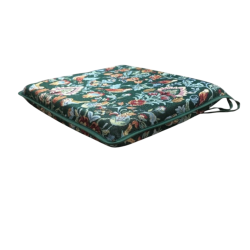 Coussins de siège carrés William Vert Tapisserie | Coussins de chaise carrés verts |
