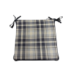 Cuscini per sedie quadrati in denim a quadri Highland | Cuscini per sedie quadrati geometrici