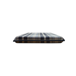 Highland Check Denim Quadratische Sitzkissen | Geometrische Quadratische Sitzkissen