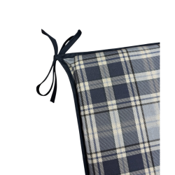 Highland Check Denim Vierkante Stoelkussens | Geometrische Vierkante Stoelkussens