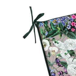 Coussins de Chaise en Velours à Motif Floral Carré | Coussins de Siège Carrés à Motif Floral