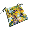 Coussins de Chaise Carrés en Velours pour le Milieu de l'Été | Coussins de Siège Carrés en Velours à Motif Floral