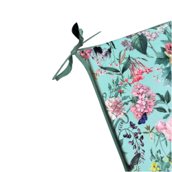 Quadratische Samtkissen der Ruhe | Florale Samt-Sitzkissen in quadratischer Form