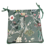 Quadratische Samtkissen im Chinoiserie-Stil | Gemusterte quadratische Samtsitzkissen