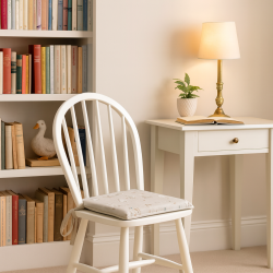 Shabby Duck Square Chair Pads | Modern Animal Print Square Seat Pads