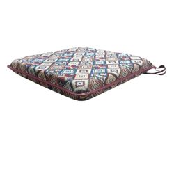 Coussins de siège carrés en tapisserie aztèque | Coussins de chaise carrés multicolores |