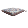 Coussins de siège carrés en tapisserie aztèque | Coussins de chaise carrés multicolores |
