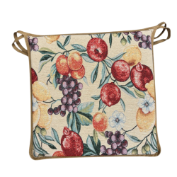 Cuscino Quadrato per Sedia Tapestry Frutti Naturali | Cuscino Quadrato Multicolore per Sedia