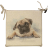 Große Pug Wende-Sitzkissen im Quadrat | Set mit 2, 4, 6 oder 8 Stuhlkissen