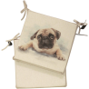 Grote Pug Omkeerbare Vierkante Stoelkussens | Set van 2, 4, 6 of 8 Stoelkussens