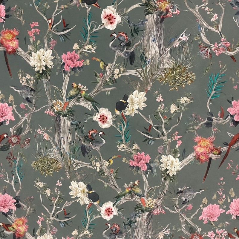 Tissu en velours de luxe | Velours oriental | Velours à motifs floraux