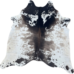 Tappeto in Pelle di Mucca Extra Large Marrone e Bianco Sporco | Pelle di Mucca Marrone X/Large