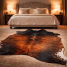 Tapis en Peau de Vache Marron Grande | Grande Peau de Vache Marron | Poil Naturel sur Peau