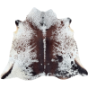 Grande Tappeto in Pelle di Mucca Maculata Marrone | Pelle di Mucca Maculata | Tappeto in Pelle con Pelo
