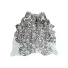 Grijs & Zilver Holografisch Koeienhuid | Grijs & Zilver Metallic Koeienhuid Tapijt