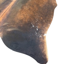 Grande Tappeto in Pelle di Mucca Marrone | Grande Pelle di Mucca Marrone | Pelo Marrone su Pelle