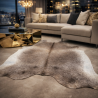 Peau de vache marron/beige Triple XL | Tapis en peau de vache énorme | Enorme peau de vache