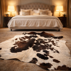 Tapis en Peau de Vache Marron & Blanc Extra Large | Peau de Vache Naturelle X/Large