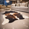 Tapis en Peau de Vache Marron et Blanc Grande Taille | Peau de Vache Marron et Blanc | Grandes Peaux de Vache