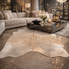 Double XL Bruin/Beige Koeienhuid Tapijt | Lichtbruine Koeienhuid | XXL Koeienhuid |