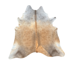 Tappeto in Pelle di Mucca Marrone/Beige XL Doppio | Pelle di Mucca Marrone Chiaro | Pelle di Mucca XXL |