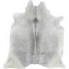 Large Light Grey Cowhide Rug | Pale Grey Cow Skin | Grey Hair on Hide