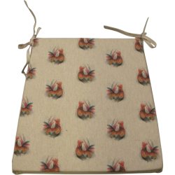 Coussins de siège effilés réversibles Petit Coq | Ensemble de 2, 4, 6, 8 coussins de chaise