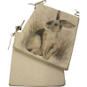 Kaninchen Wende-Sitzkissen | Set mit 2, 4, 6 oder 8 Hasen-Stuhlkissen