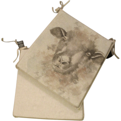 Coussin de Siège Réversible en Laine | Lot de 2 - 8 Coussins de Chaise en Laine
