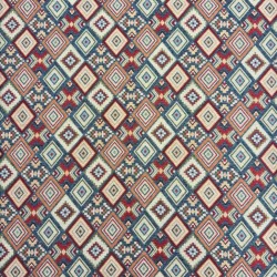 Azteken-Wandteppichstoff | Geometrisch bedruckter Stoff | Mehrfarbiger Stoff