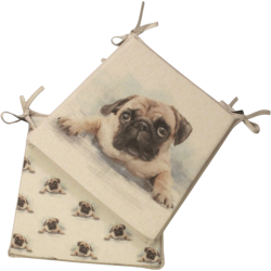 Grand coussin de siège conique réversible pour carlin | Ensemble de 2, 4, 6 ou 8 coussins de chaise