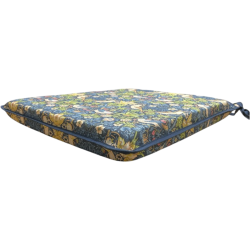Tapered Sitzkissen Strawberry Thief Navy | William Morris Print Sitzkissen