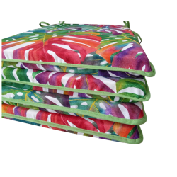 Cuscino per sedile affusolato con foglie tropicali | Cuscini per sedile moderni multicolori |