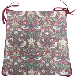 Cuscino per Sedia Affusolato Strawberry Thief Crimson | Cuscini per Sedia William Morris