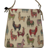 Coussin de Siège Évasé en Tapisserie Lama | Coussins de Siège en Tapisserie Animale Originale |