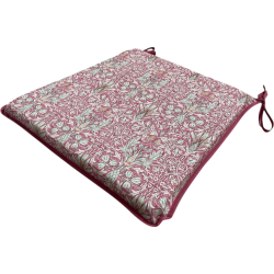 Tapered Seat Pad Snakeshead Crimson| William Morris Gedruckte Sitzpolster