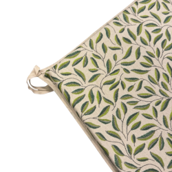 Coussin de siège effilé Feuilles vertes | Coussins de siège effilés à motif vert |