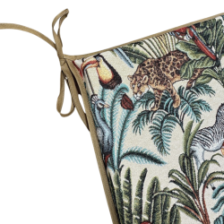 Natural Rainforest Tapestry Tapered Seat Pads| Tapered Jungle Seat Pads