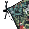 Schwarzer Regenwald Wandteppich Sitzkissen mit konischer Form | Sitzkissen mit konischer Form im Dschungelstil