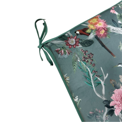 Velvet Chinoiserie Sitzkissen mit konischer Form | Luxuriöse orientalische Samt-Stuhlkissen
