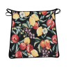 Zwarte Fruit Tapestry Taps Toelopende Stoelkussens| Fruitontwerp Taps Toelopend Stoelkussen